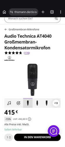 Audio technica at4040 - technica,